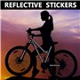 Biomar Labs Lot de 40 autocollants réfléchissants noirs pour vélo D 12
