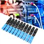 50 Pièces Connecteur de Fibre Optique Bleu Adaptateur de Fibre Optique Intégré SC/UPC-C Composants électroniques pour la Communi