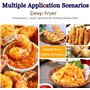 Friteuse Commerciale Pour Corn Dogs, Friteuse Automatique Pour Hot Dogs, Saucisses, Fromage, Poêle à Frire, 12 L, Machine à Frir