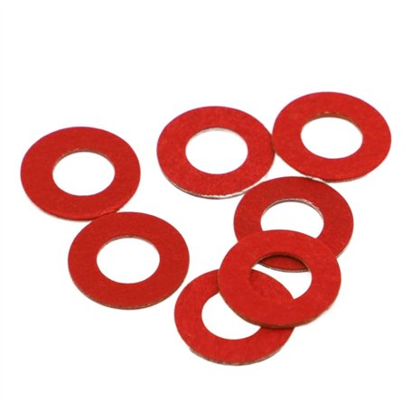 ACINRA Ctongrun-Rondelles d'arrêt 1000pcs M4 M5 M6 M8 M10 Fibre de Papier en Acier Rouge Fibre Isolant Plane Plate