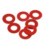 ACINRA Ctongrun-Rondelles d'arrêt 1000pcs M4 M5 M6 M8 M10 Fibre de Papier en Acier Rouge Fibre Isolant Plane Plate
