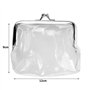 Wudaizhi Petit Sac de Rangement Transparent à Pince en Fer - Porte-Monnaie Multifonction pour Petits Objets et Rouge à lèvres - 