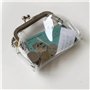 Wudaizhi Petit Sac de Rangement Transparent à Pince en Fer - Porte-Monnaie Multifonction pour Petits Objets et Rouge à lèvres - 