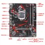 XYYZXKL Fit for Jginue H97 Bureau Carte mère LGA 1150 pour i3 I5 I7 Xeon E3 Processeur DDR3 32G 1333 / 1600MHz Mémoire M.2 NVME 