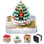 Calendrier 3D 2025 Pièce de Noël Calendrier 272 feuilles de papier sculpture Noël TAPT ARTSSY DES ARSTES AVEC LEUR LED ＆ COUVERT