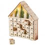 Calendrier de l'avent de Noël avec Calendrier l'Avent en bois LED avec arbre Noël et 24 tiroirs Décorations pour adultes Cadeaux