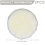 ISOYTERO 2PCS Pads Puffing 5 Pouces Auto-adhésif Tampon de Polissage en Laine épaissante utilisée avec Ponceuse/polisseuse en or