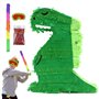 La fête des dinosaures favorise la piñata de dinosaure avec bâton en plastique, papier blind et confettis, pinatas pour la fête 