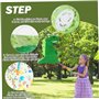 La fête des dinosaures favorise la piñata de dinosaure avec bâton en plastique, papier blind et confettis, pinatas pour la fête 