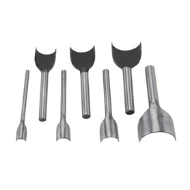 Ensemble de poinçons creux demi-rond 7 pièces outil de poinçon en cuir outils d'artisanat en cuir poinçon de coupe en cuir pour