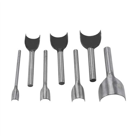 Ensemble de poinçons creux demi-rond 7 pièces outil de poinçon en cuir outils d'artisanat en cuir poinçon de coupe en cuir pour