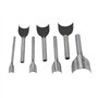 Ensemble de poinçons creux demi-rond 7 pièces outil de poinçon en cuir outils d'artisanat en cuir poinçon de coupe en cuir pour