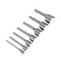 Ensemble de poinçons creux demi-rond 7 pièces outil de poinçon en cuir outils d'artisanat en cuir poinçon de coupe en cuir pour 