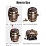 Oumefar 3L chêne Bois vin tonneau rétro Bois Grain Decor chêne Bois Seau à vin conteneur vin Brandy Whisky Bourbon Tequila chêne