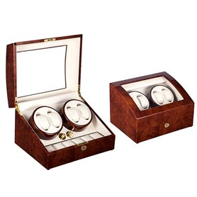 CWZZWS 4 + 6 Boîte à Enrouleur de Montre Automatique pour 10 Montres