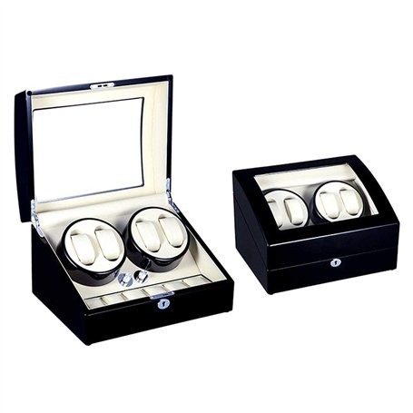 CWZZWS 4 + 6 Boîte à Enrouleur de Montre Automatique pour 10 Montres
