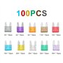 Fusibles et accessoires for voiture 100 pièces Mini kit de fusibles de voiture à code couleur for fusibles de dix ampères avec p