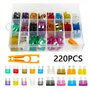 220 pièces fusibles à lame de voiture Mini assortiment de fusibles plats 5-30A ensemble de fusibles plats fusible automatique ac