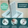 WONDERHOME Set de serpillères avec seau - Balai avec système innovant à 3 compartiments - Essuie-glace avec grand seau de nettoy