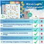LogiMe® Tableau de récompense pour enfants avec 200 tâches – Planificateur de tâches XL magnétique Montessori – Système de récom