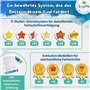LogiMe® Tableau de récompense pour enfants avec 200 tâches – Planificateur de tâches XL magnétique Montessori – Système de récom