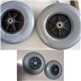 8"x2"(200x50), Remplacement des Roues Avant de Fauteuil Roulant électrique, roulettes Grises, Pneus Pleins Non Pneumatiques, 1 P