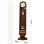 WFchenj222-6 Horloge de Parquet - Horloges sur Pied en Bois, décoration d'intérieur avec Mouvement à Quartz à Carillon Unique Ho