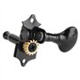 Voluxe Peg de réglage de Guitare Hawaii 4 Cordes, Cheville de réglage, Durable 4 Cordes Noir léger, Argent (Optioanl) pour ukulé