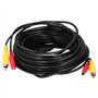 Câble Audio Vidéo de Vidéosurveillance Connecteur + DC 2 en 1 Cordon D'alimentation Vidéo pour Lecteur DVD de Caméra de Surveill