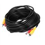 Câble Audio Vidéo de Vidéosurveillance Connecteur + DC 2 en 1 Cordon D'alimentation Vidéo pour Lecteur DVD de Caméra de Surveill
