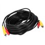 Câble Audio Vidéo de Vidéosurveillance Connecteur + DC 2 en 1 Cordon D'alimentation Vidéo pour Lecteur DVD de Caméra de Surveill