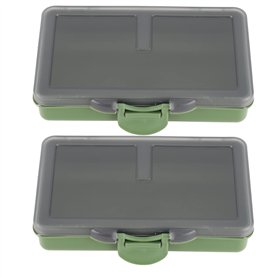 Boîte de Matériel de Pêche 2 Pièces Organisateur de Boîte à Compartiments Multiples pour le Stockage de Gadget D'appât de Croche