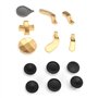 fasient1 Kit de Manettes de Jeu pour One Elite Series 2, Manette de Jeu de Remplacement en Métal(d'or)