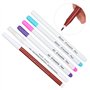 Stylo en Tissu Effaçable à L'air et Ensemble de Stylos Effaçables à L'eau, Stylo de Marquage à Encre Disparaissant 6 Pièces, Mar