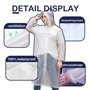 Gisqis 5 Pièces Poncho Pluie Imperméable Cape de Pluie Homme Poncho de Pluie Femme Veste Coupe-pluie Manteaux Anti-Pluie Randonn