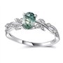Bague ovale en agate de mousse naturelle for femmes