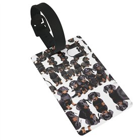 Dachshund Weiner Étiquettes à bagages avec couverture d'intimité arrière complète pour animal domestique