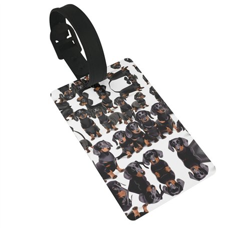 Dachshund Weiner Étiquettes à bagages avec couverture d'intimité arrière complète pour animal domestique