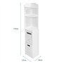 Cerlingwee Armoire de Rangement pour Salle de Bain, Meuble de Rangement pour Toilettes Support pour Papiers Toilettes Colonne Ar