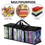 DaxXin Lot de 6 sacs de rangement pour DVD, CD, jeux vidéo, livres - Résistant à l'eau - En PVC transparent