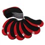 Couvre-tête de Club de Golf, 10 Pièces Un Ensemble Néoprène + Cuir Artificiel Couvre-tête de Club de Golf Ensemble D'étui de Pro