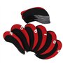 Couvre-tête de Club de Golf, 10 Pièces Un Ensemble Néoprène + Cuir Artificiel Couvre-tête de Club de Golf Ensemble D'étui de Pro
