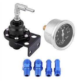 EBTOOLS pour regulateur de pression essence reglable Kit de Régulateur de Pression de Carburant Réglable Voiture Universelle 160