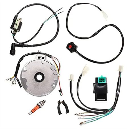 Alamor Kit de Harnais de Fil Magneto 50-125Cc de commutateur de Bougie d'allumage de Moto de Dirt Pit Bike Cdi Universel
