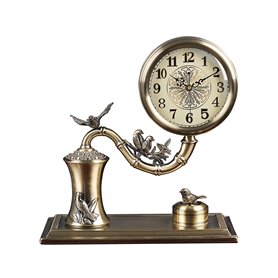 Linmeas-753 Horloge de Table Horloge de Bureau Moderne en métal
