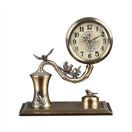Linmeas-753 Horloge de Table Horloge de Bureau Moderne en métal