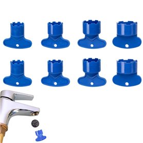 LYITZW 8 Pièces Outils de Clé Aérateurs de Robinet Cache Clés Cache-clé Aérateur Mousseur de Robinet Aérateur Économiseurs d'Eau