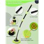 Quatre Sections 15° Brosse Lavage Voiture 51,6" 131 cm avec Alliage D’Aluminium Télescopique Poignée Longue Plus Dense Chenille 