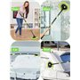 Quatre Sections 15° Brosse Lavage Voiture 51,6" 131 cm avec Alliage D’Aluminium Télescopique Poignée Longue Plus Dense Chenille 
