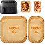 Lot de 100 feuilles de papier sulfurisé pour Philips Dual Basket Airfryer 3000 série 6L/3L NA350/00